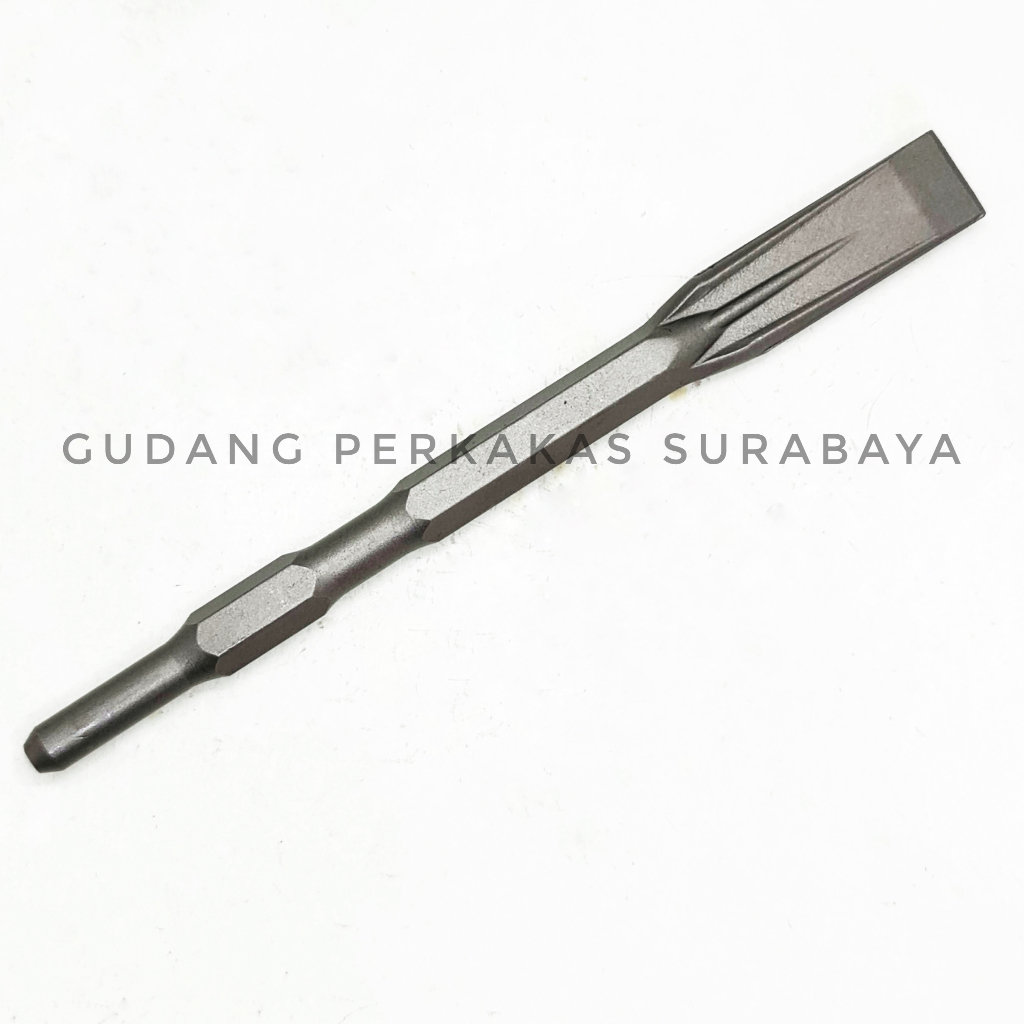 Jual HEX FLAT CHISEL SHANK 30mm HEAVY DUTY COLD CHISEL MATA BOR BETON ...