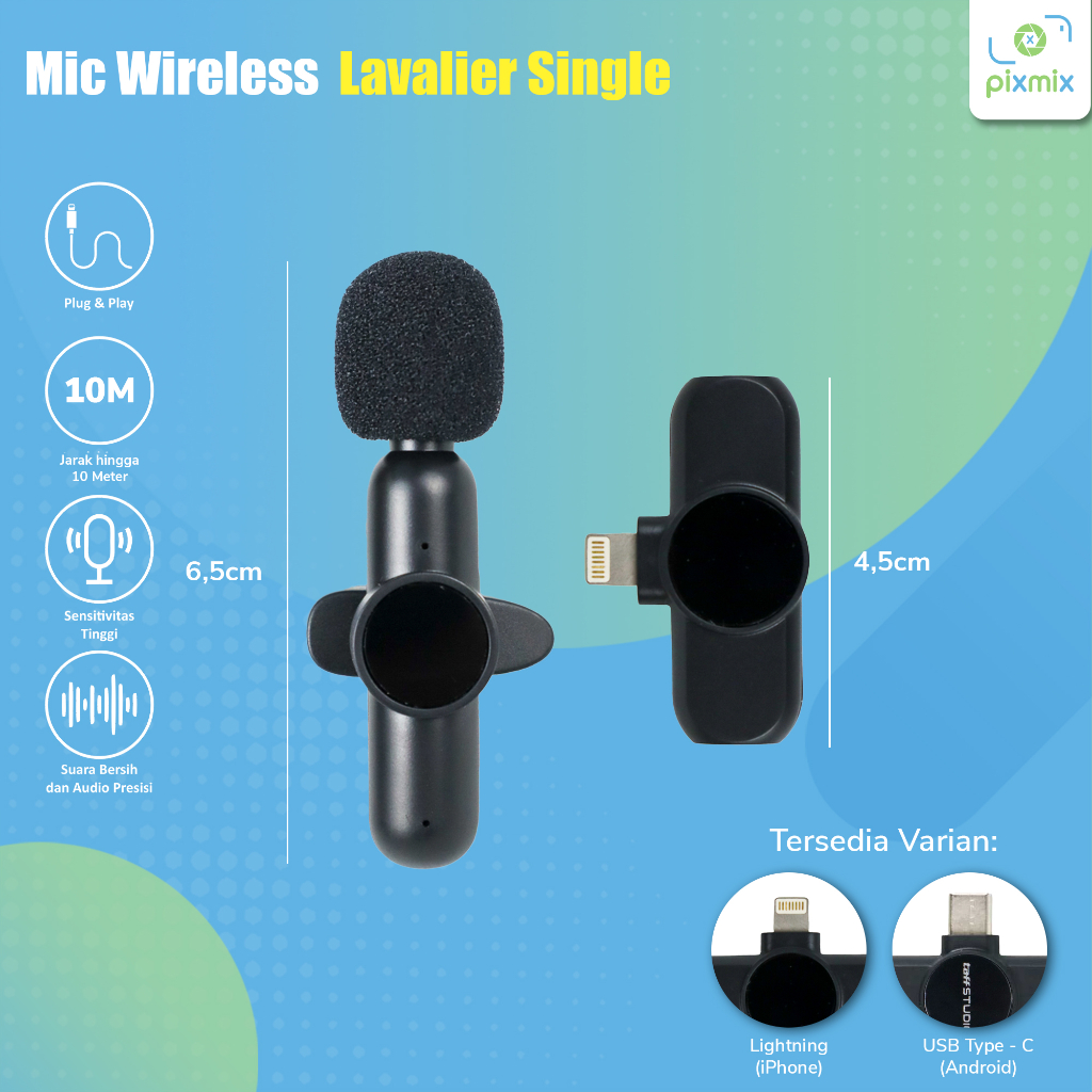 Jual Microphone Clip Wireless Single HA85 Portable Mic Clip for