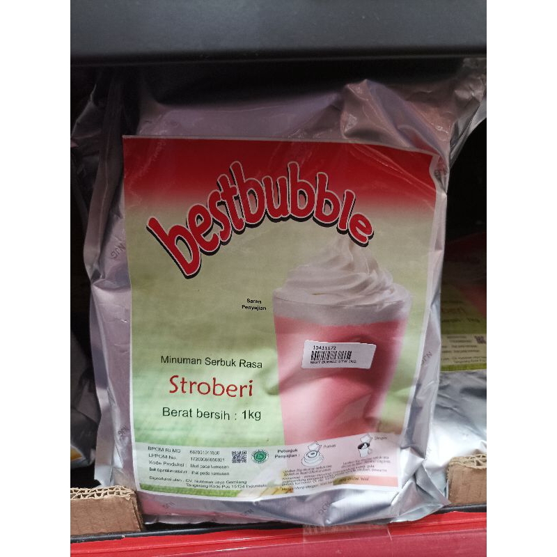 Jual Bubuk Minuman Best Bubble Strawbery 1kg | Shopee Indonesia