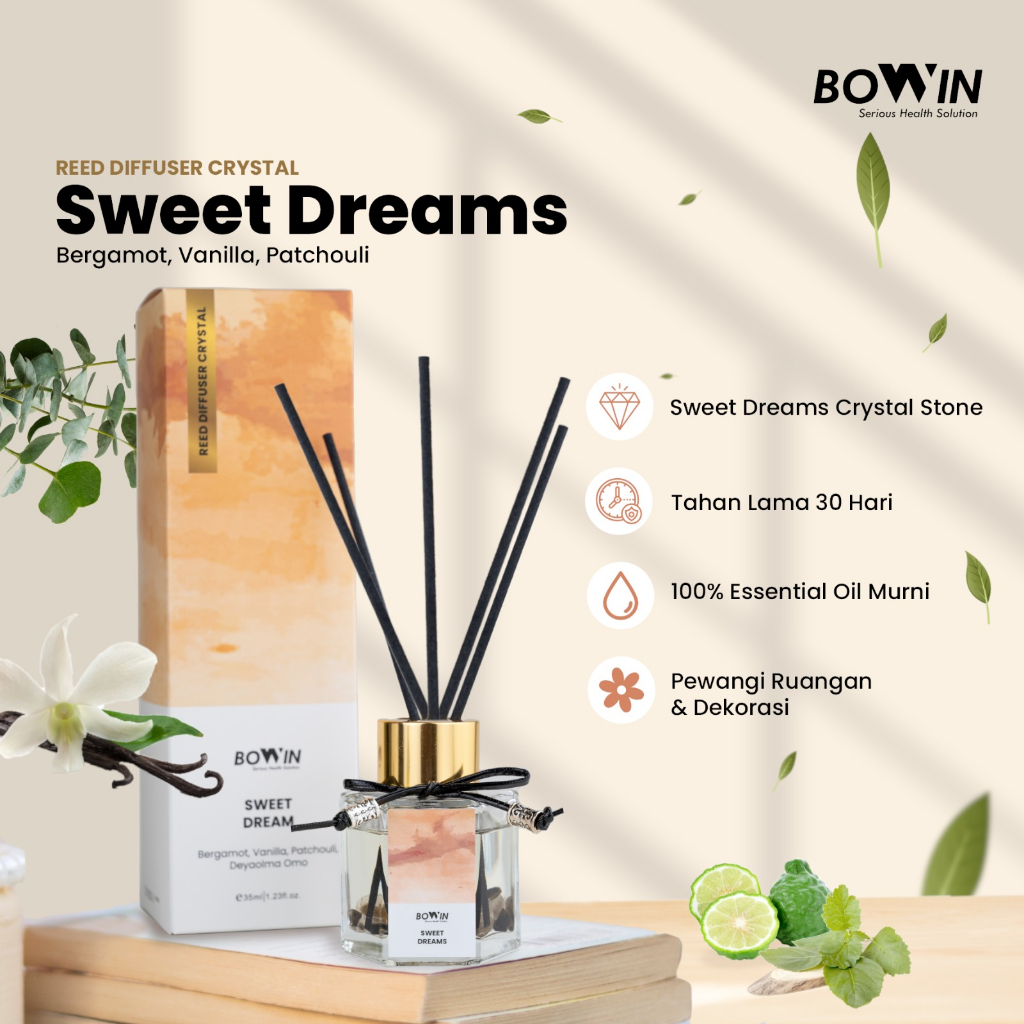 Jual Bowin Reed Diffuser Crystal - Aromaterapi Pengharum Ruangan 100% ...