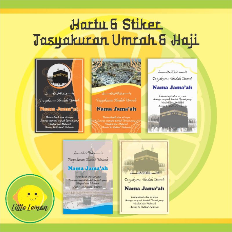Jual STIKER & KARTU UCAPAN TASYAKURAN UMROH / HAJI | Shopee Indonesia