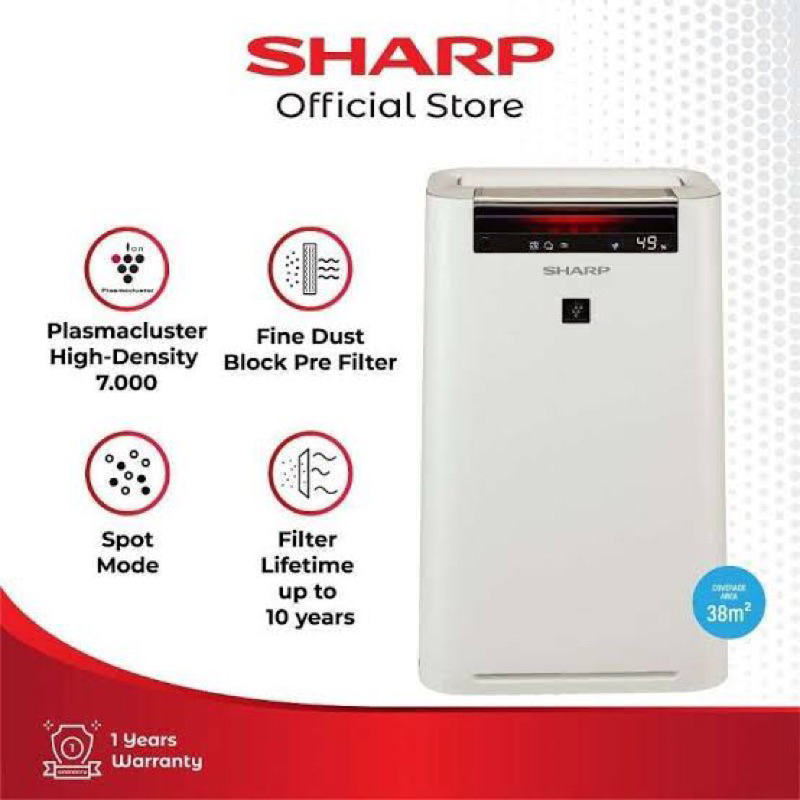 Jual Air Purifier Sharp KCG50YW with Humidifier Shopee Indonesia