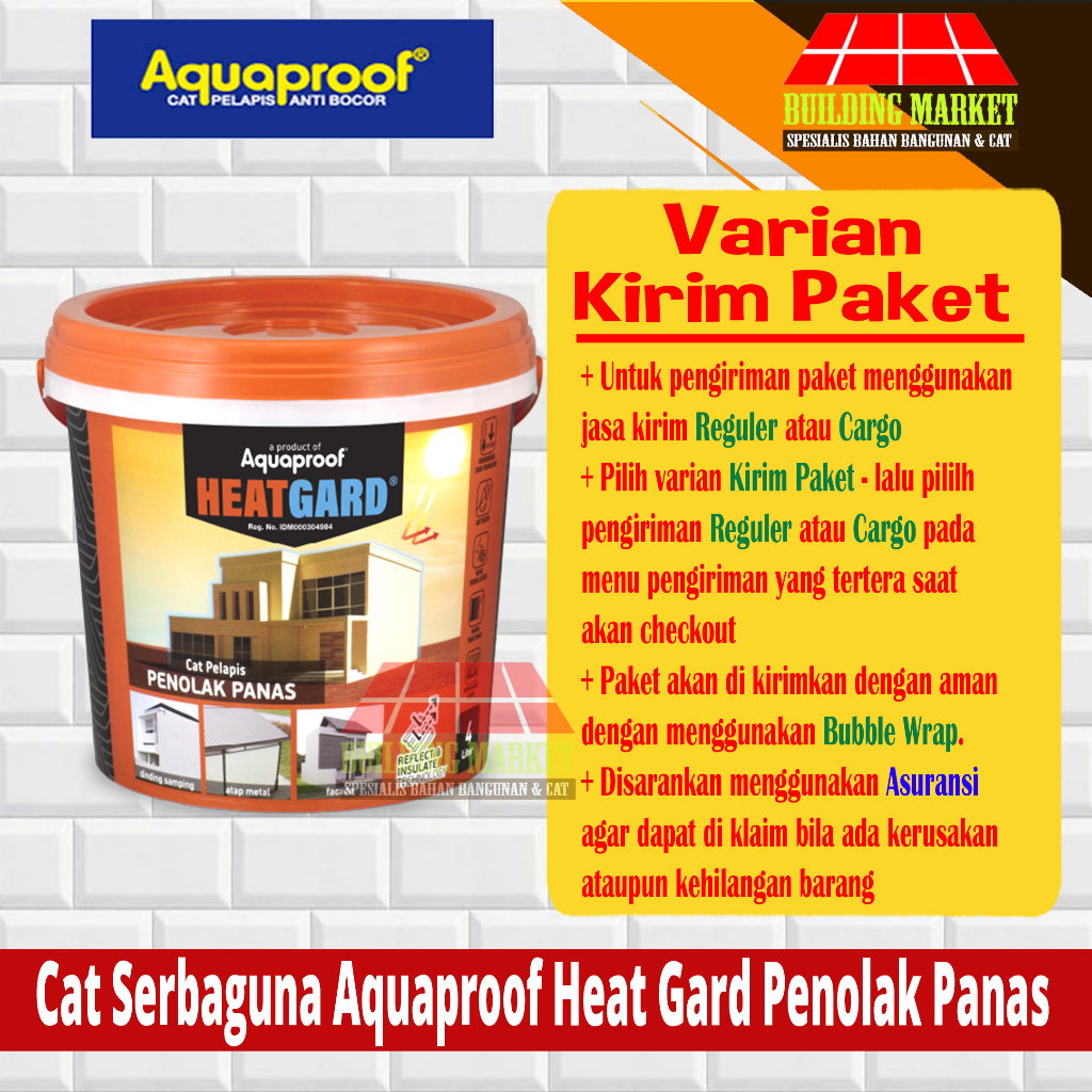 Jual Cat Pelapis Penolak Anti Panas Bocor Heatgard Heat Gard 20 Liter Paket Shopee Indonesia 3283