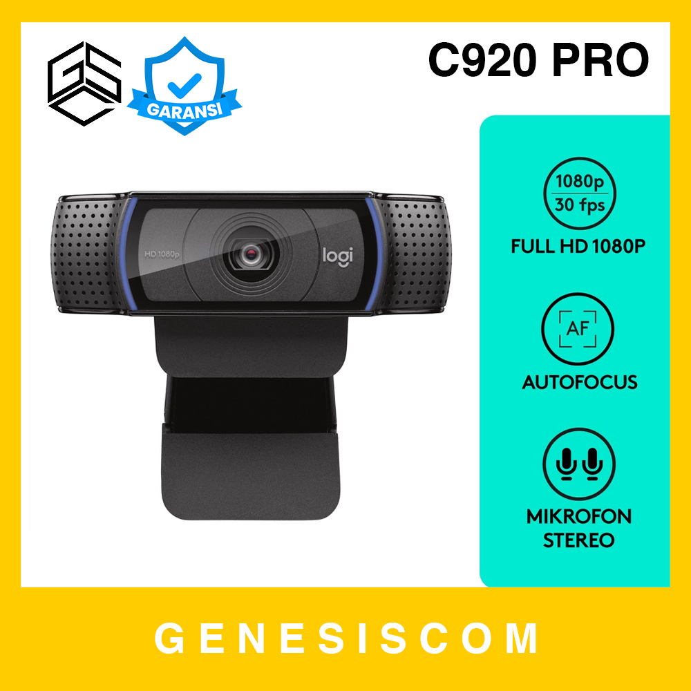 Jual Webcam LOGITECH C920 Pro HD Mic 1080p Full HD FREE TRIPOD Web Cam ...