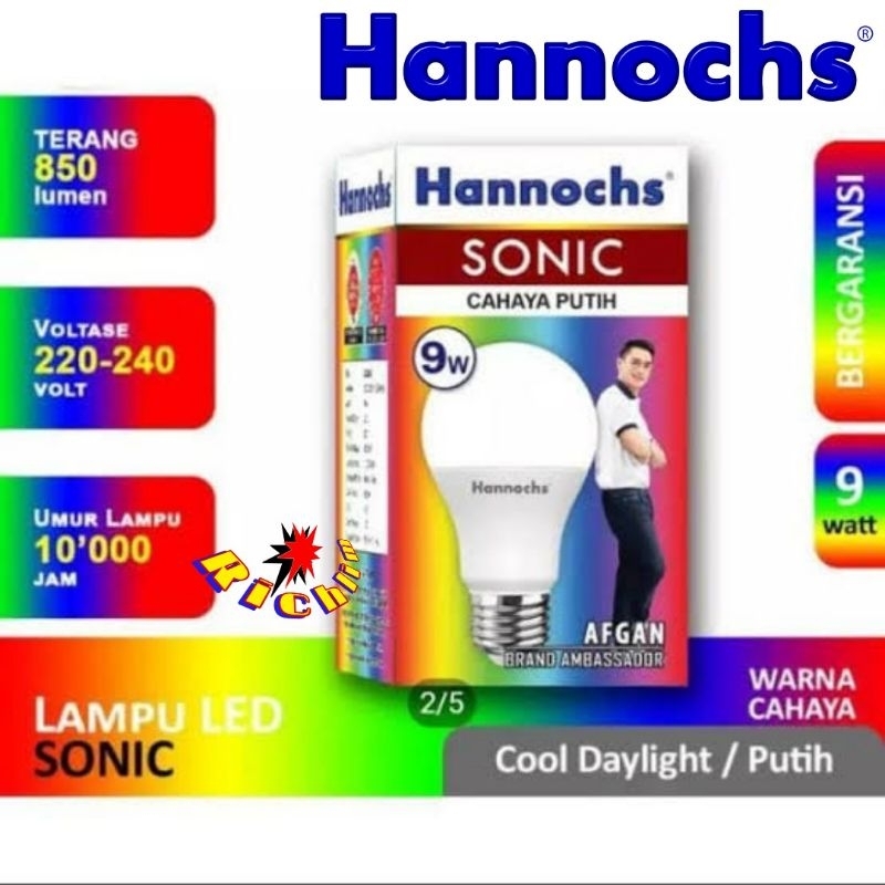 Jual Lampu Led Hannochs Sonic Watt Cahaya Putih Shopee Indonesia