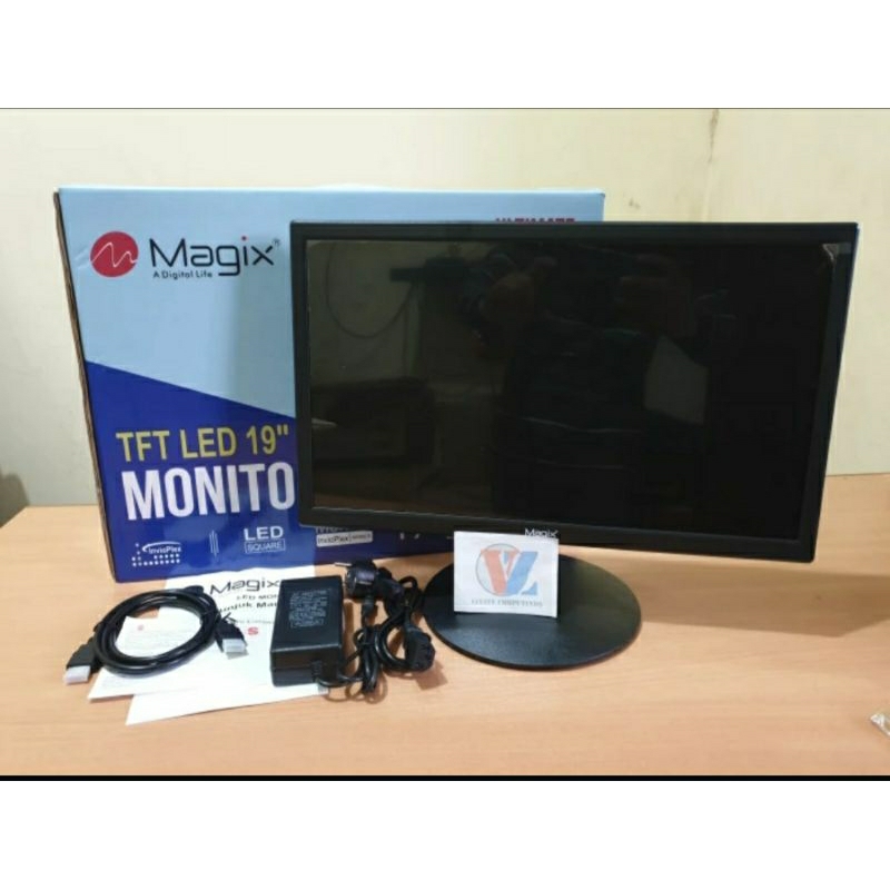 Jual Monitor LED Magix 19 inch HDMI VGA irit listrik | Shopee Indonesia