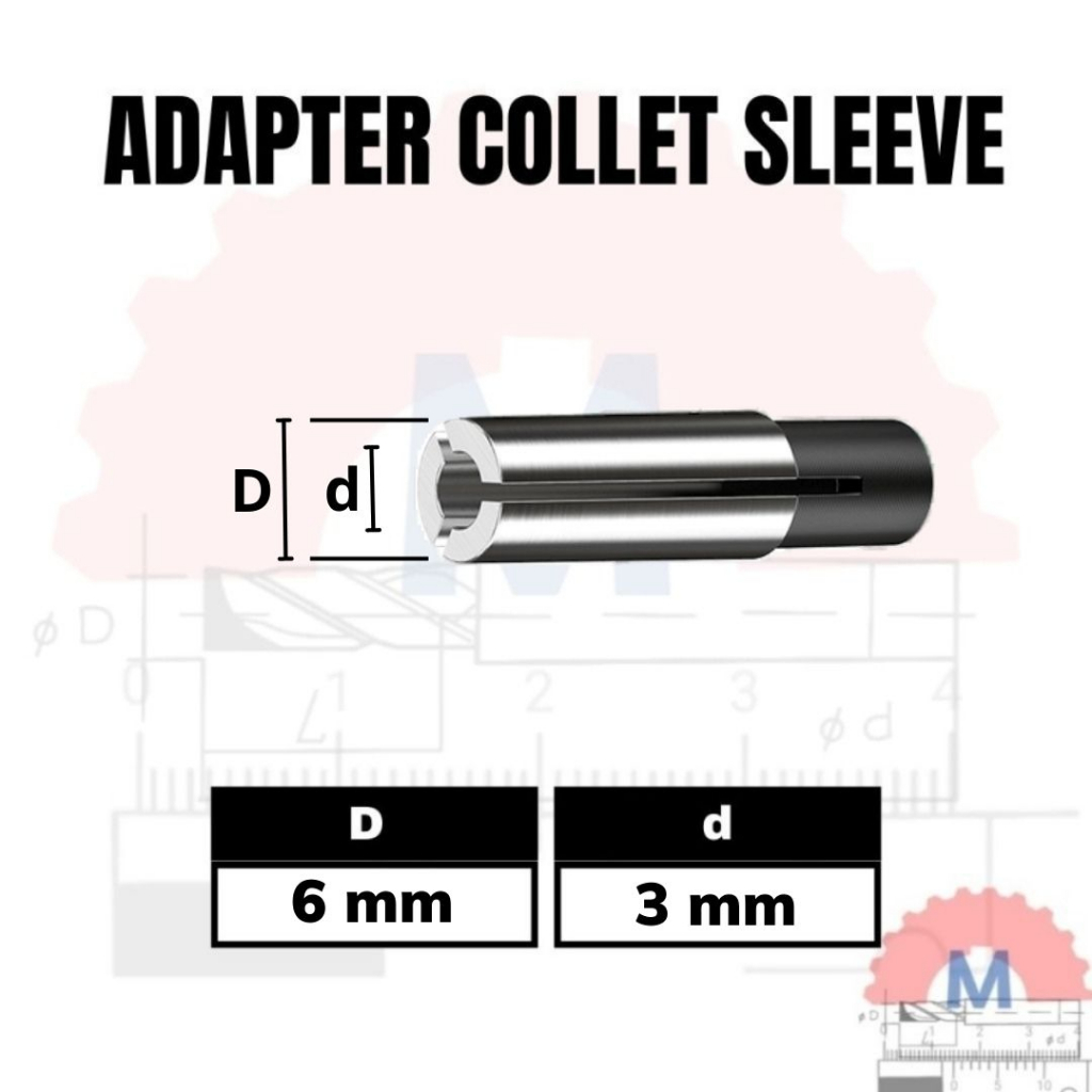 Jual Adapter Collet Sleeve Collet Lurus untuk trimmer router CNC