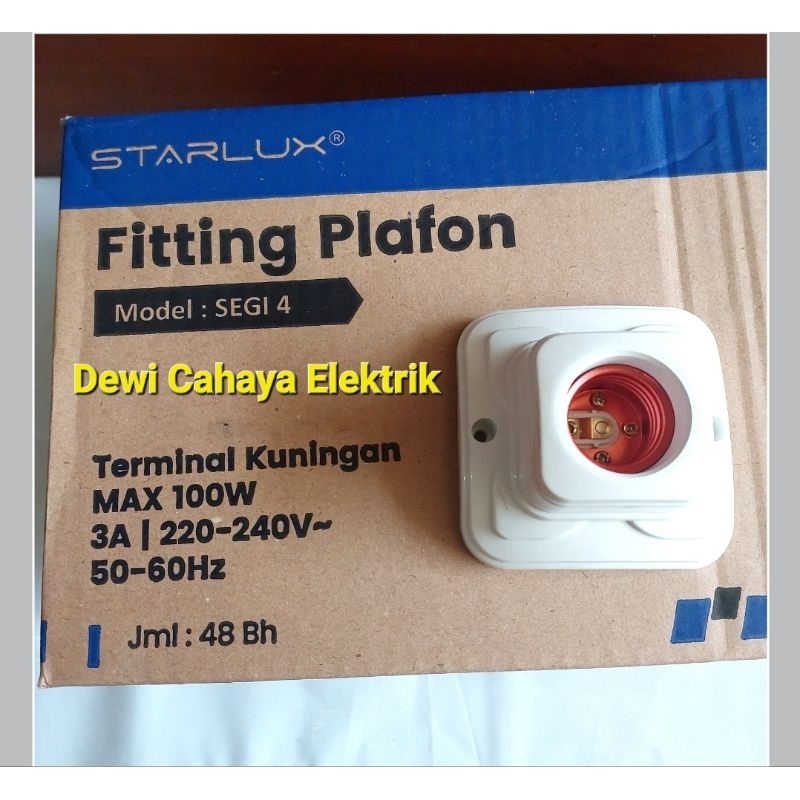 Jual Fitting Plafon E27 Terminal Kuningan SNI Putih - Fiting Plafon ...