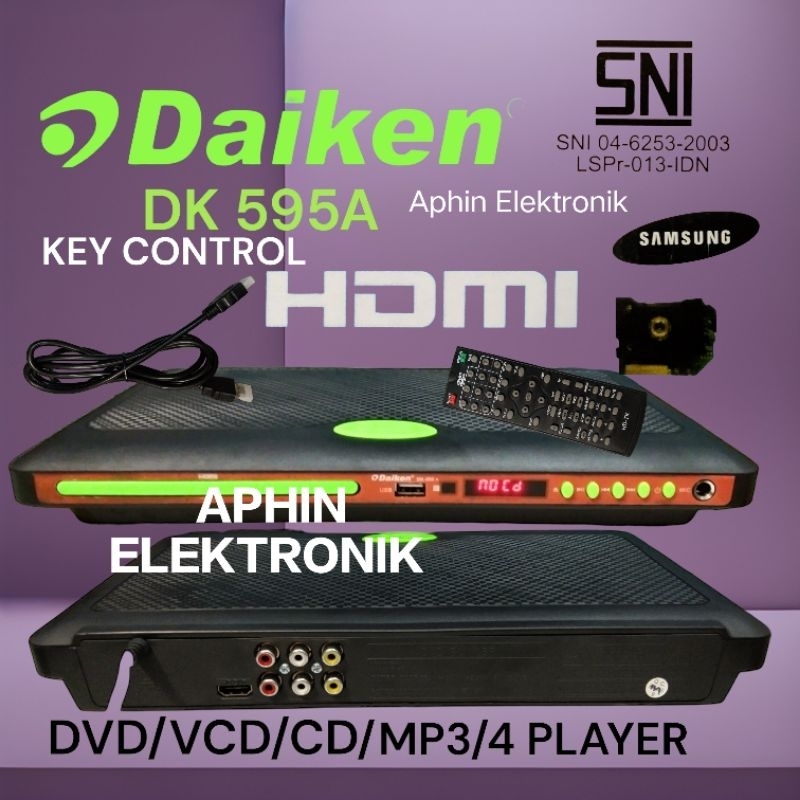 Jual DVD PLAYER HDMI DVD DAIKEN DK 595A HDMI VCD PLAYER HDMI ( Key control) Shopee Indonesia