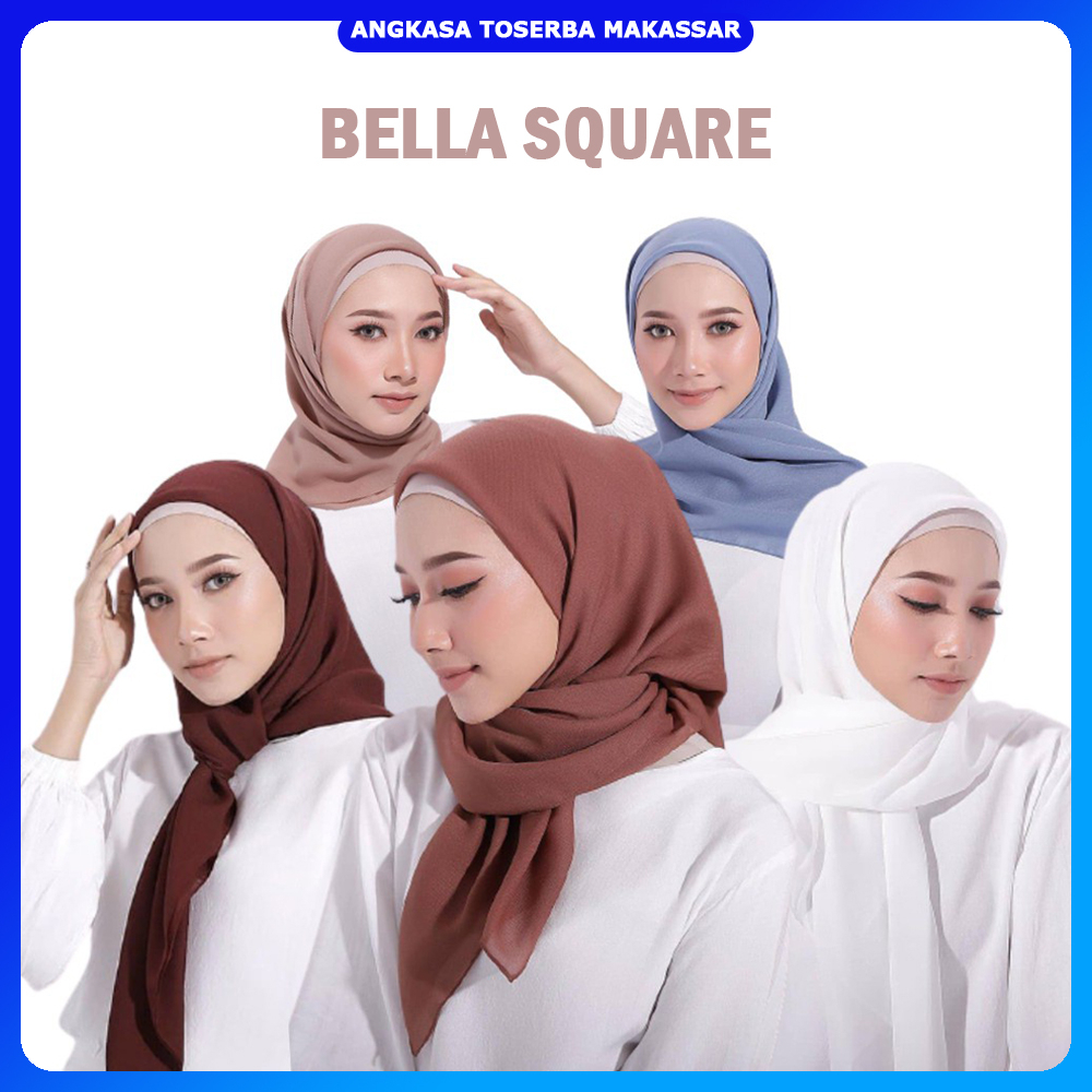 Jual Jilbab Bella Square Jilbab Segi Empat Hijab Kotak Polos Kerudung ...