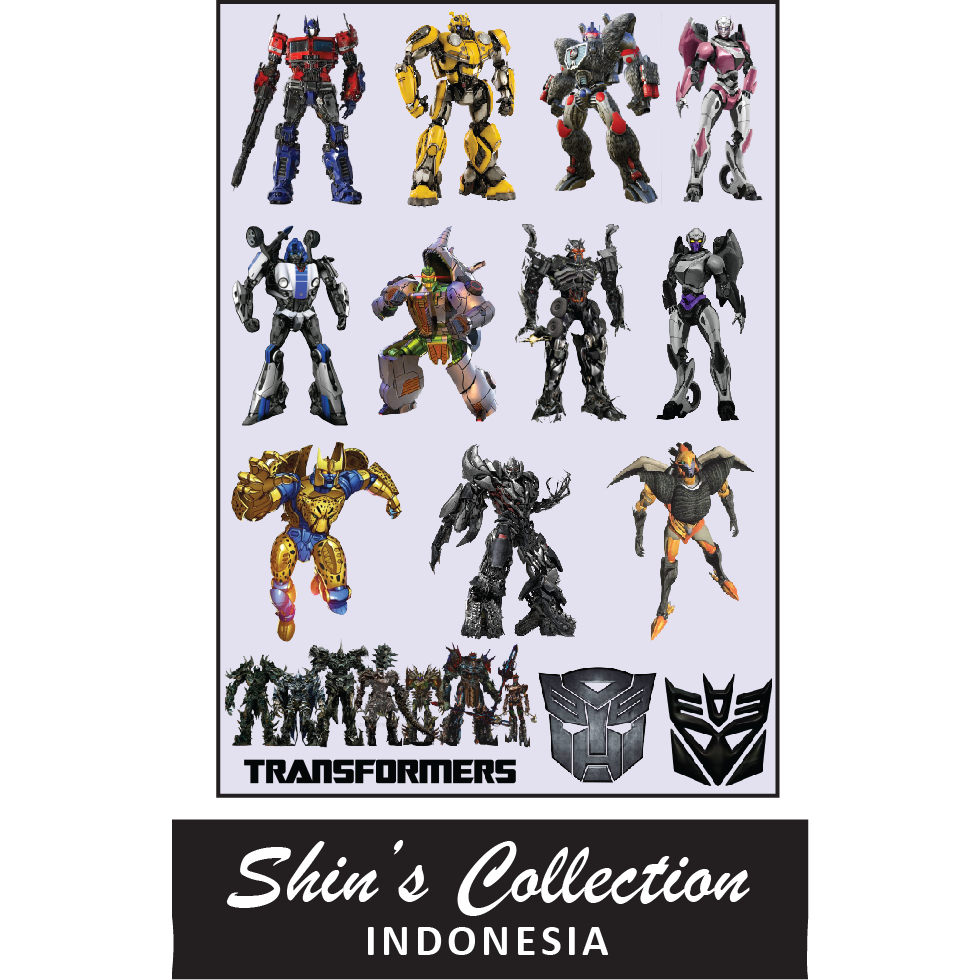 Jual Sticker stiker murah anti air Transformer Transformers 1 pc ...