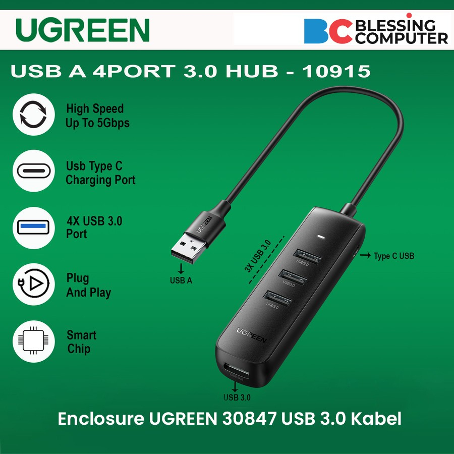 HUB USB UGREEN 10915, 3.0