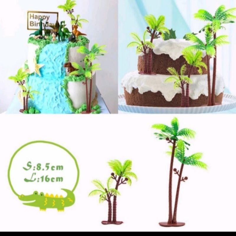 Jual Topper Pohon kelapa,Hiasan kue pohon kelapa,Topper coconut tree