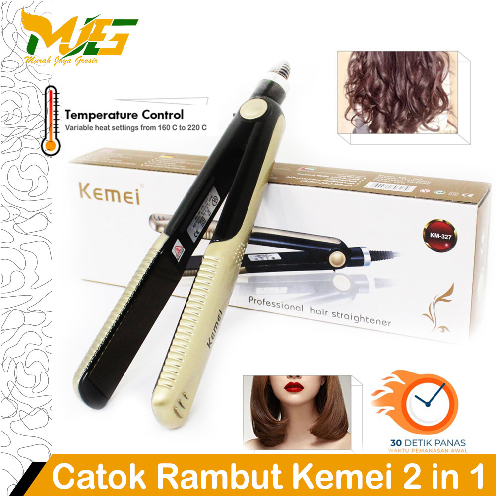 Jual Catok Rambut Bagus Kemei KM 327 Gold Catokan Rambut