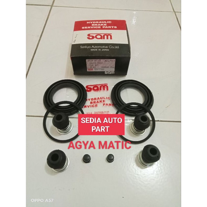 Jual CALIPER KIT KARET SEAL REM CAKRAM DEPAN TOYOTA AGYA MATiC MERK SAM ...