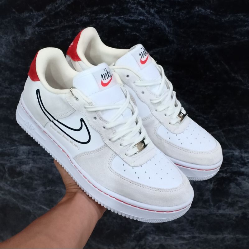 Black Air Force Red Tick Jual SEPATU NIKE AIR FORCE LOW WHITE