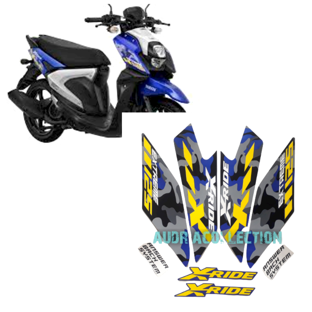 Jual Stiker Striping Motor Yamaha Xride Biru Shopee Indonesia