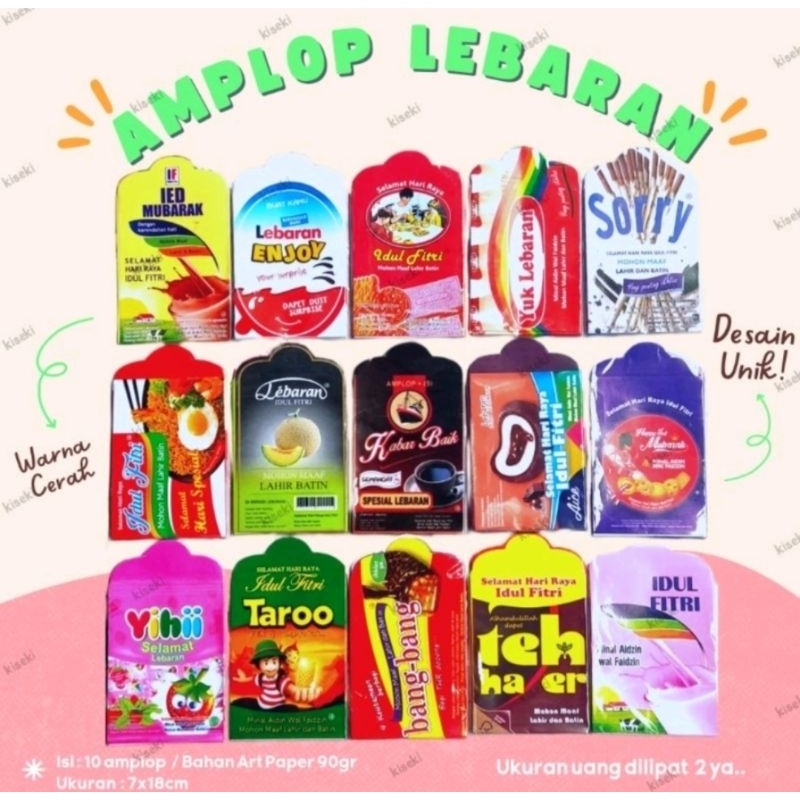 Jual Amplop Lebaran Motif Snack Dan Atm Unik Viral Kekinian Lucu Isi Pcs Shopee Indonesia