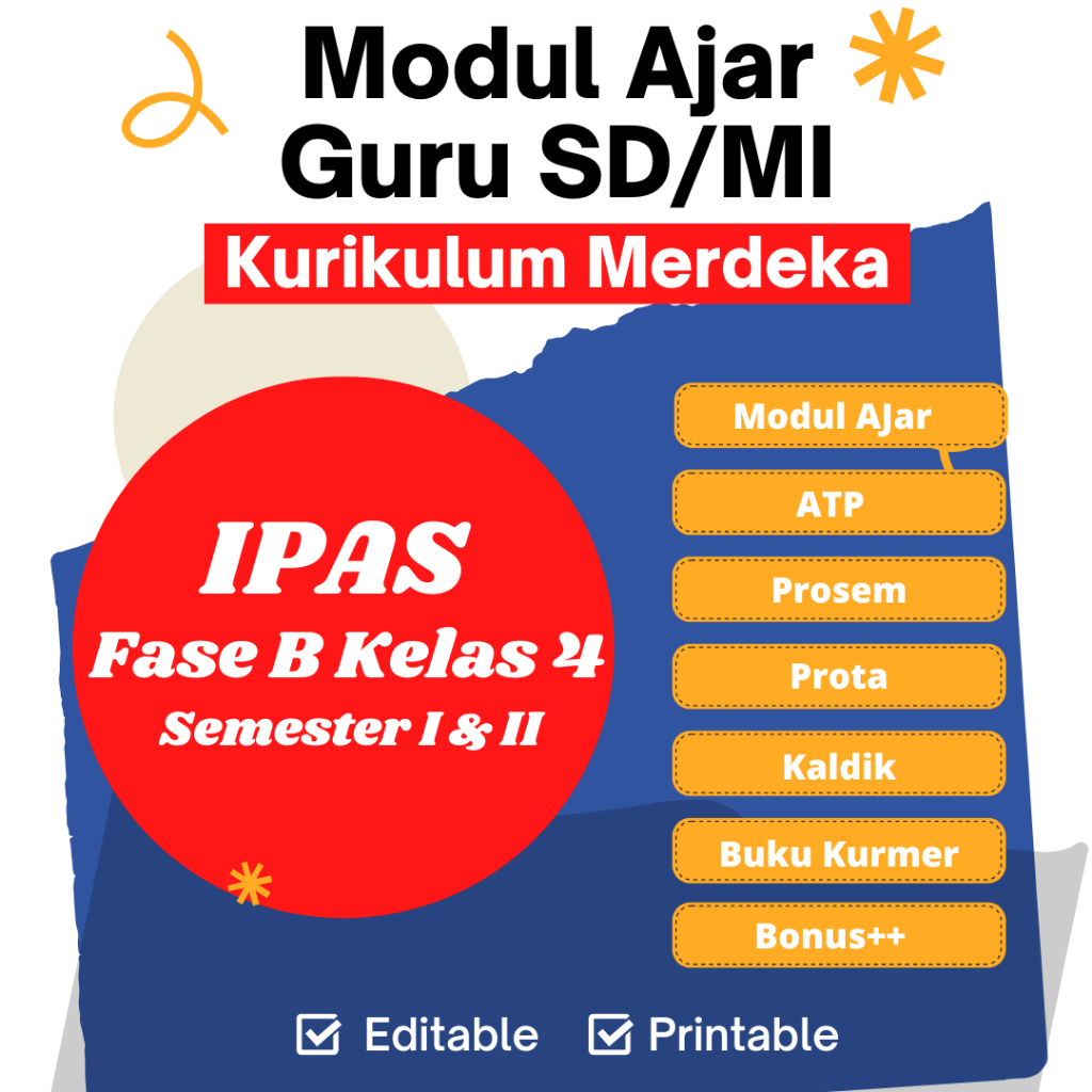 Jual Modul Ajar IPAS SD Kelas 4 Kurikulum Merdeka (Prototype) 2022 ...