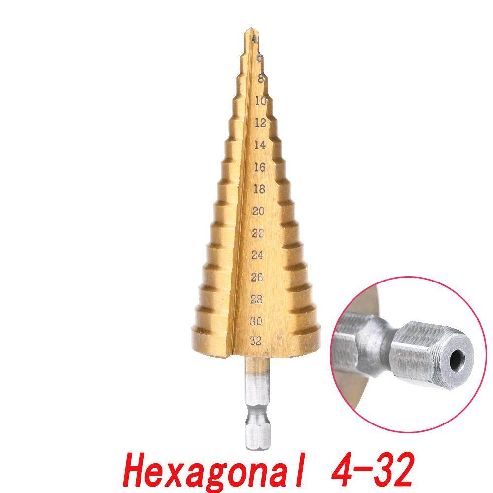 Jual Mata Bor Pagoda Spiral Kerucut Titanium HSS Step Cone Drill Bits ...