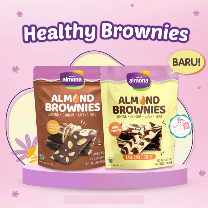 Jual ALMONA ALMOND BROWNIES 50GR | SNACK CEMILAN DIET SEHAT | Shopee ...