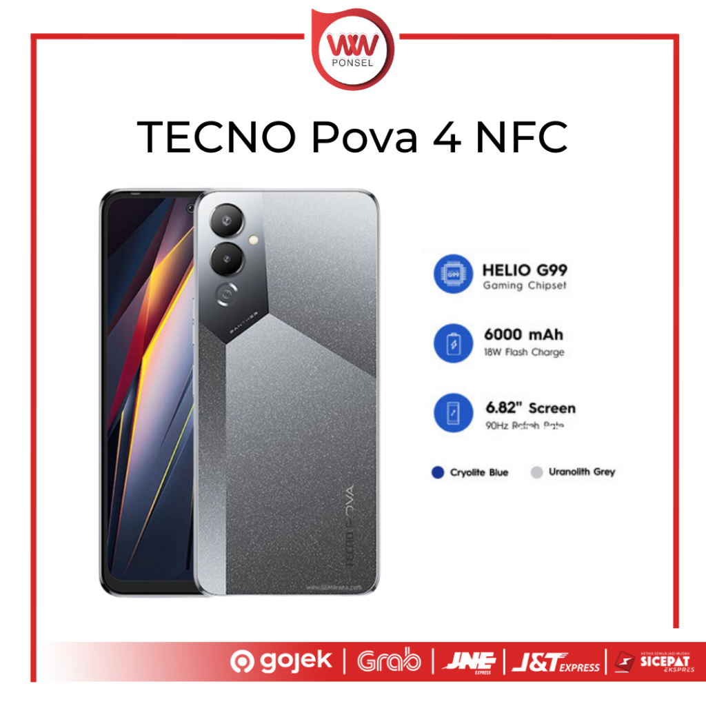 Jual Hp Tecno Pova 4 NFC RAM 8GB Internal 128GB Garansi Resmi | Shopee ...