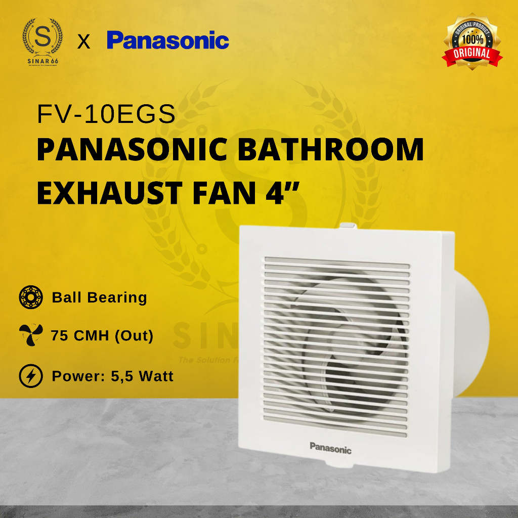 Jual PANASONIC BATHROOM CEILING EXHAUST FAN PLAFON KAMAR MANDI 4" FV-10EGS | Shopee Indonesia