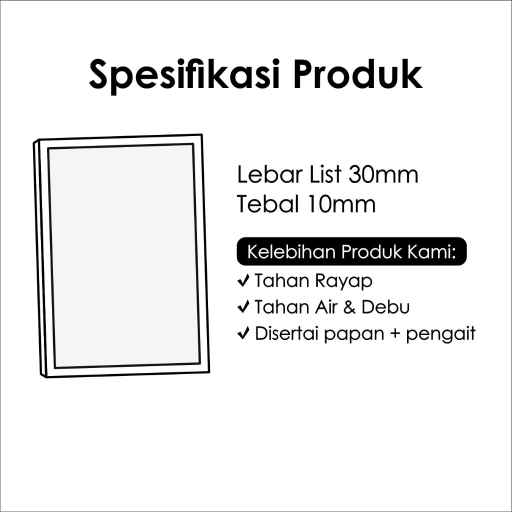 Jual 12RP (45x30) Bingkai Frame Pigura Foto Photo Poto Fiber | Shopee ...