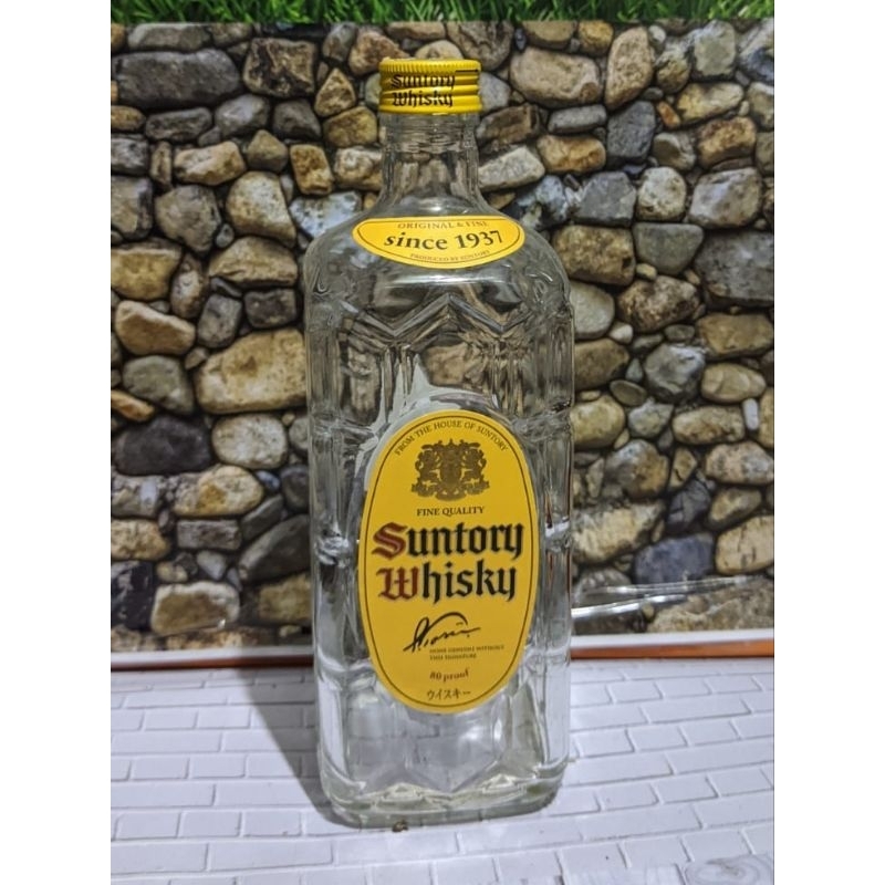 Jual Botol kosong bekas minuman import suntory whisky / hiasan rumah ...