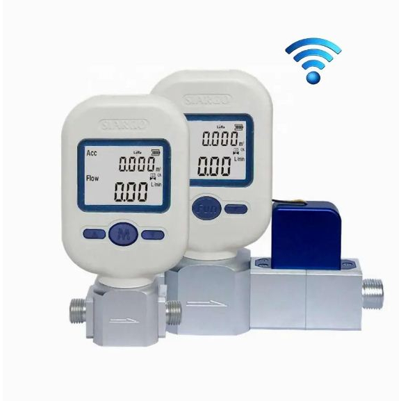 Jual MF5706 Digital Mass Flow Meter Gas Air Flow Meter 0-20L/min LPM ...
