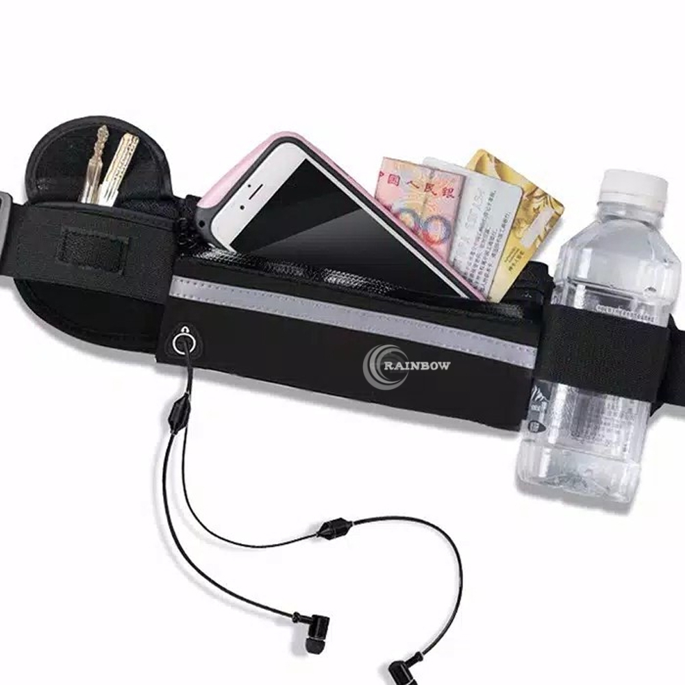 Tas Pinggang Jogging Belt Sport Lari Running Pouch Botol Hp Waterproof Tas  Pinggang Jogging Belt Sport Single Double Running Pouch Botol Hp