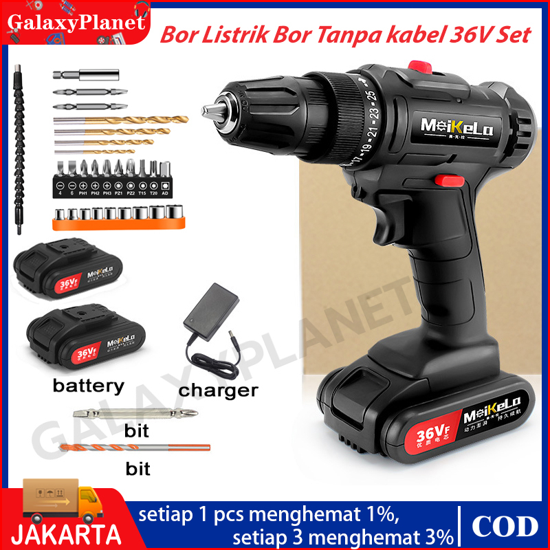 Jual Bor Listrik Bor Tanpa Kabel 36V Set /bor Listrik Bosch Original ...