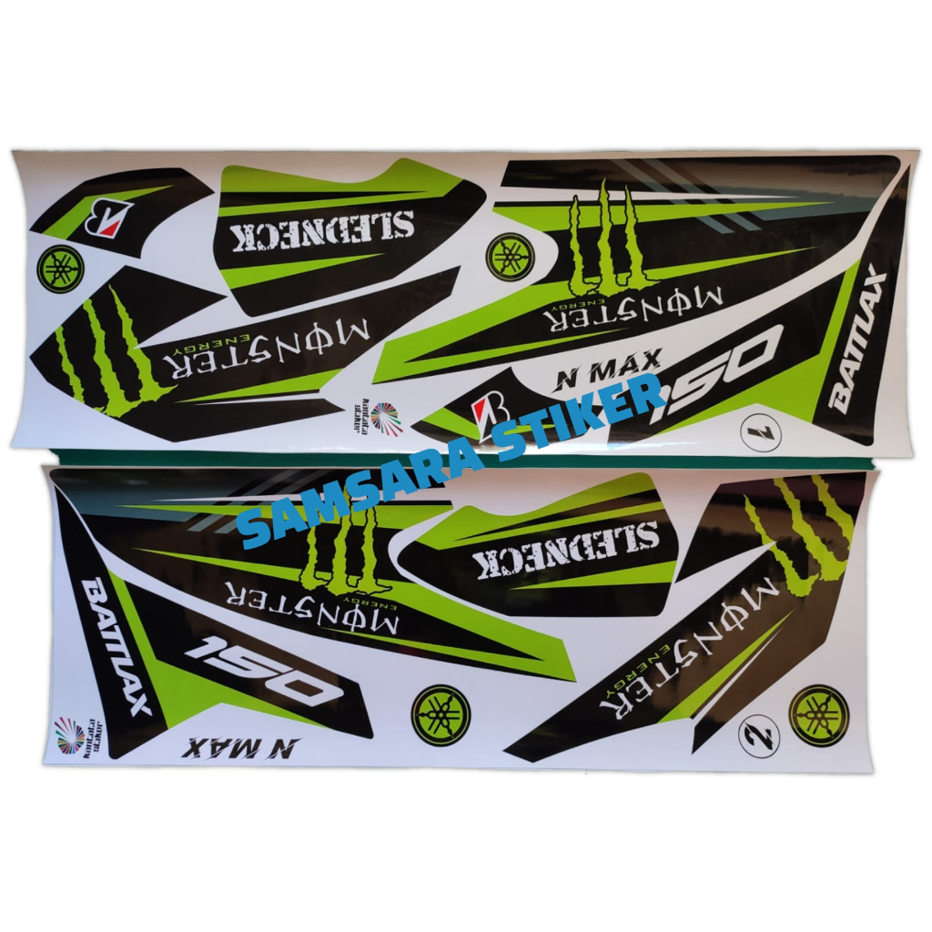 Jual Stiker Motor Yamaha Nmax Variasi Monster Hijau | Shopee Indonesia