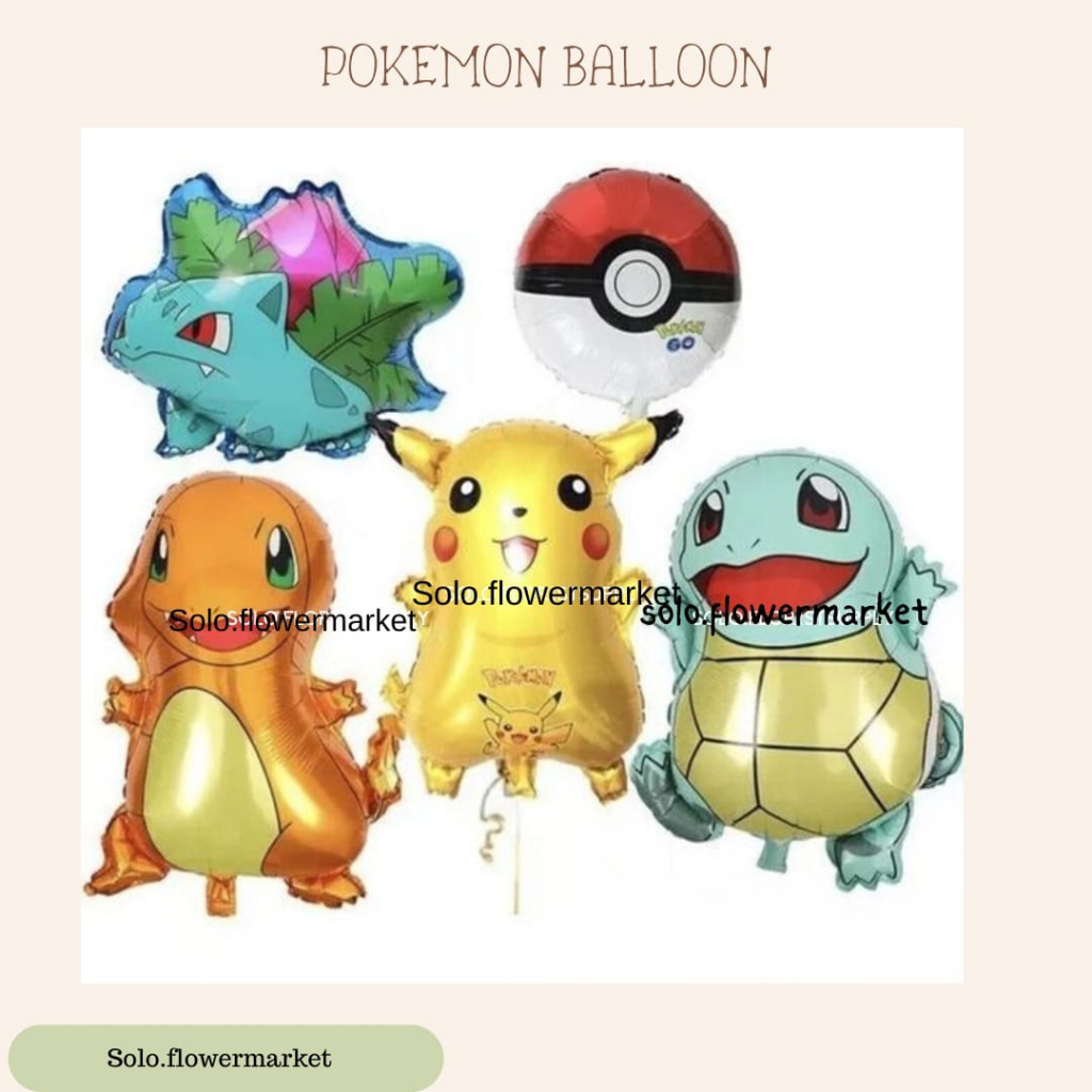 Jual BALON POKEMON PIKACHU CHARMENDER BALLOON ANIME TEMA POKEMON ULANG ...