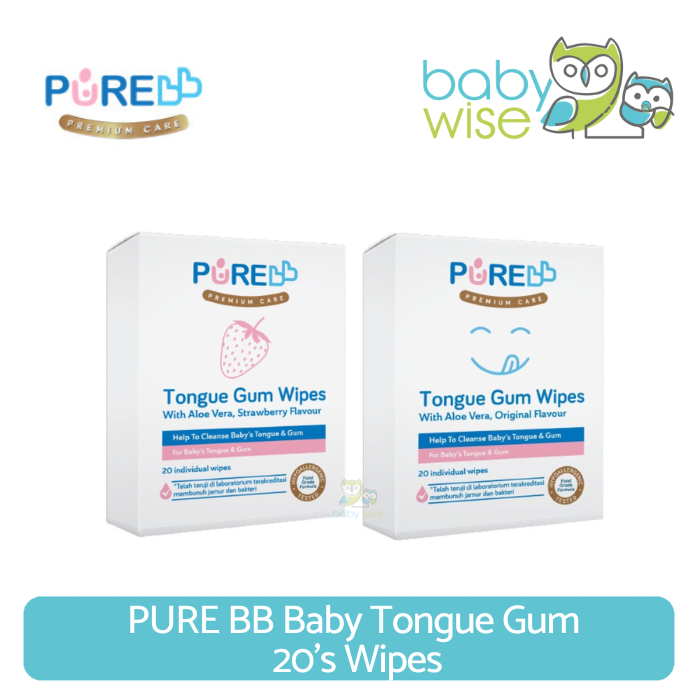 Jual PURE BB Baby Tongue Gum 20's Wipes Tisu Basah Gusi & Lidah Bayi Shopee Indonesia