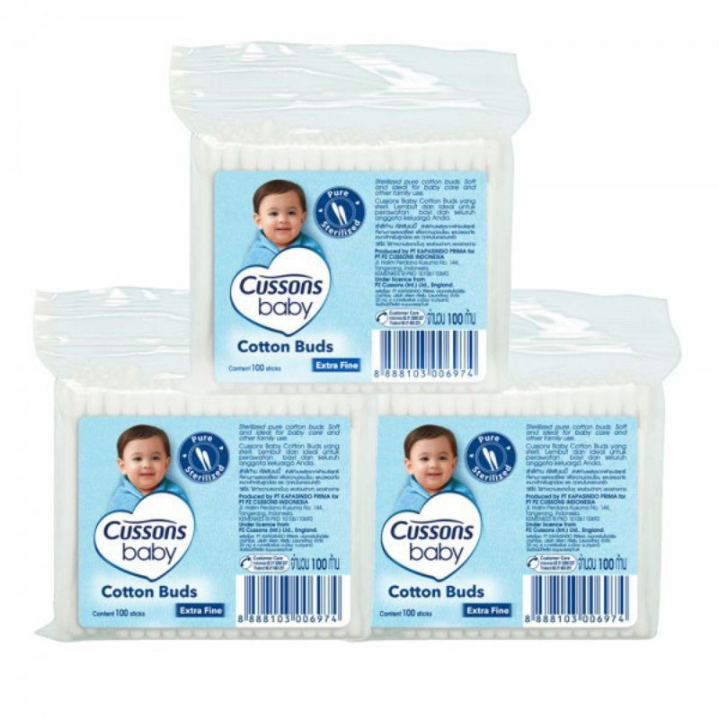 Jual cussons baby cotton buds extra fine & regular 50 100 stick