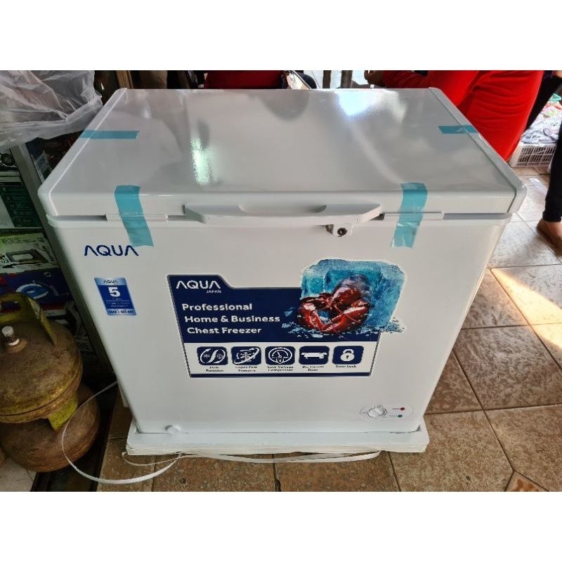 Jual Chest Freezer AQUA SANYO AQF 160 Kapasitas 160 Liter, Low Watt, Garansi 5 Tahun Shopee