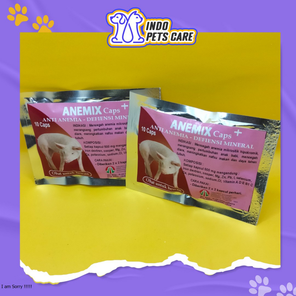 Jual OBAT ANEMIA BABI - ANEMIX 10 KAPSUL - MENCEGAH ANEMIA ANAK BABI ...