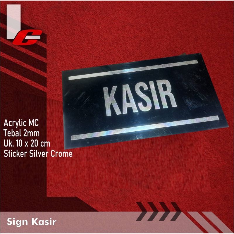 Jual Akrilik Sign Kasir Tinggal Tempelsignageacrylic Shopee Indonesia 5969