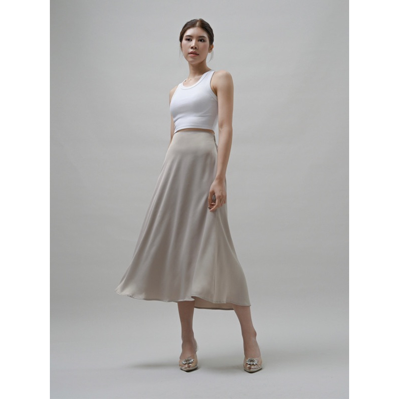 CLAUDE Skirt Rok Satin Basic Satin Skirt Satin Silk Skirt Rok Satin Duyung Rok Satin Silk