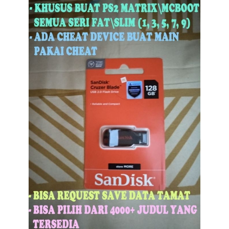 Jual Flashdisk PS2 128GB Fullgame buat PS2 Semua Seri - Bisa Request ...