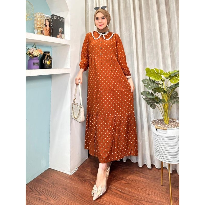 Jual MIDI DRESS GAMIS KEKINIAN // POKY DRESS FASHION WANITA MUSLIM ...