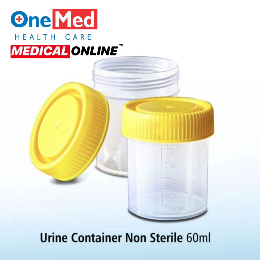 Jual Urine Container 60ml 100ml Non Steril Onemed Pot Sampel Wadah Urin Tempat Kencing 1483