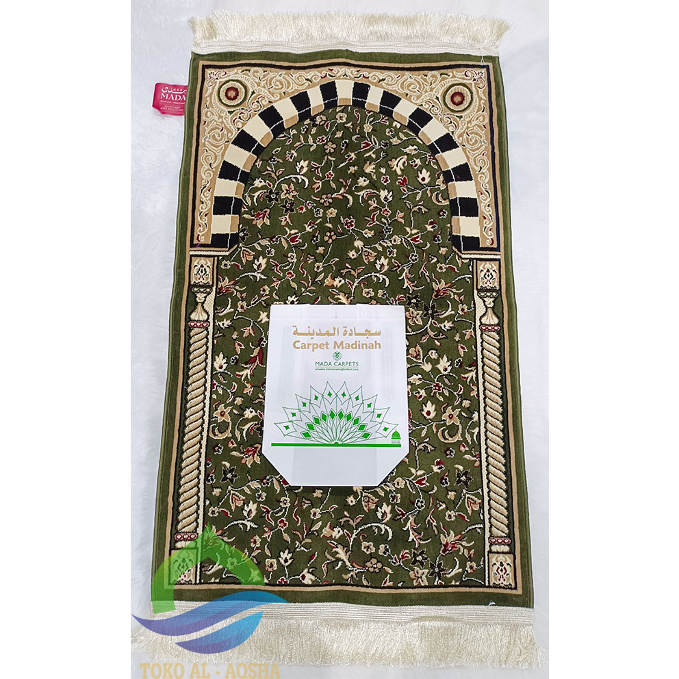 Jual Sajadah Rawdah Rug warna hijau- ori madinah | Shopee Indonesia