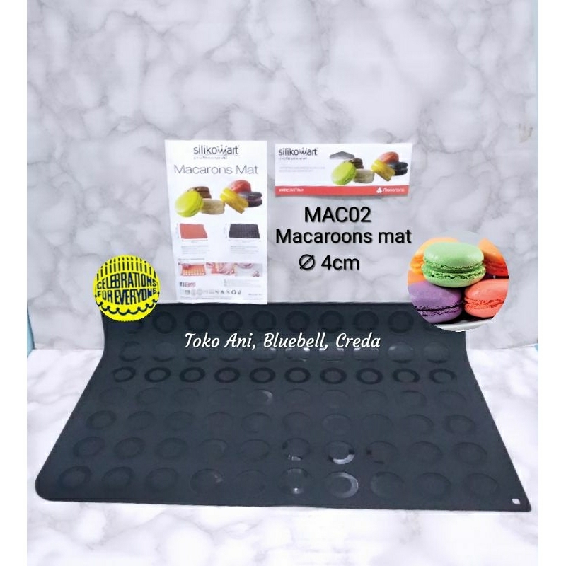 Jual Silikomart Silicone Mat Macaroons Diameter 4 cm , 70 cavity ...