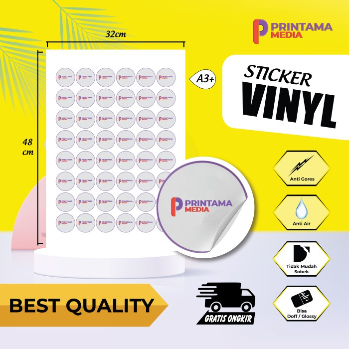 Jual Cetak Stiker Vinyl Cetak Label Kemasan Cetak Stiker Kemasan Shopee Indonesia