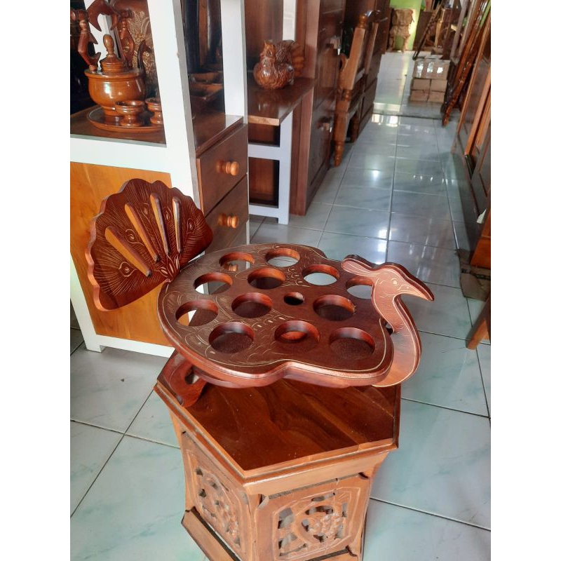 Jual Tempat Aqua Gelas Model Merak 3 Dimensi Tempat Aqua Tray Aqua Tenpat Minum Toko Kayu 1765