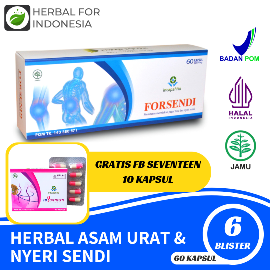 Jual Forsendi Obat Herbal Asam Urat Dan Nyeri Sendi Kapsul Shopee