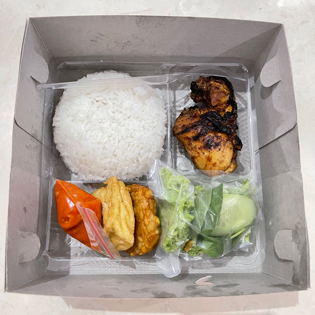 Jual Paket Nasi Box / Nasi Kotak Ayam Bakar / Goreng Tepung / Geprek