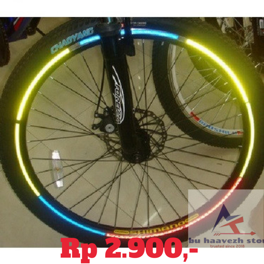 Jual Stiker Roda Sepeda Bicycle Wheel Reflective Sticker 8 Strip ...